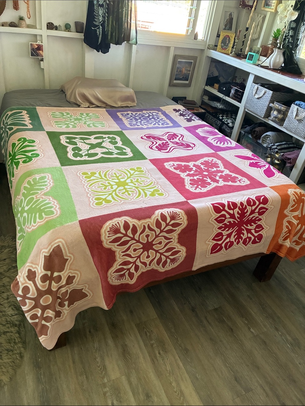 Hawaiian Quilt Fleece Blanket